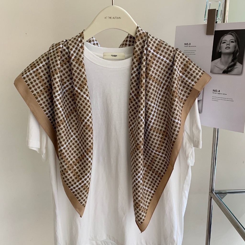 Khăn Choàng Cổ Hình Vuông Bằng Lụa Thông Thoáng Chống Nắng Đa Năng 35.4 &quot;x35.4&quot; / 90X90Cm Rj1007-84 - 197