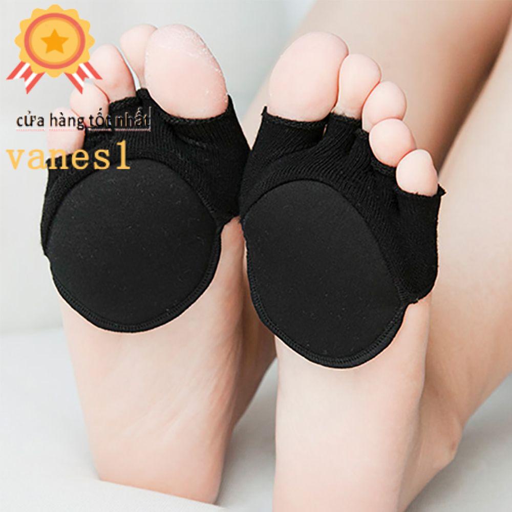 Vớ Cotton Lót Nửa Bàn Chân Chống Trượt Bằng Silicone Vô Hình VANES1