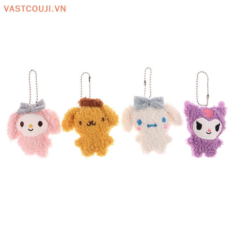 SANRIO Đồ chơi nhồi bông Hình Cinnamoroll Melody Kulomi Dễ Thương Treo Móc Khóa / Ba Lô / Túi Xách / Móc Khóa Trang Trí Xe Hơi