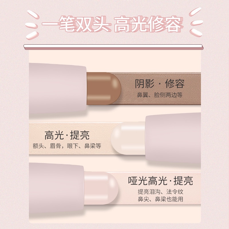 Thỏi Kem Tạo Khối Bắt Sáng Hai Đầu NOVO