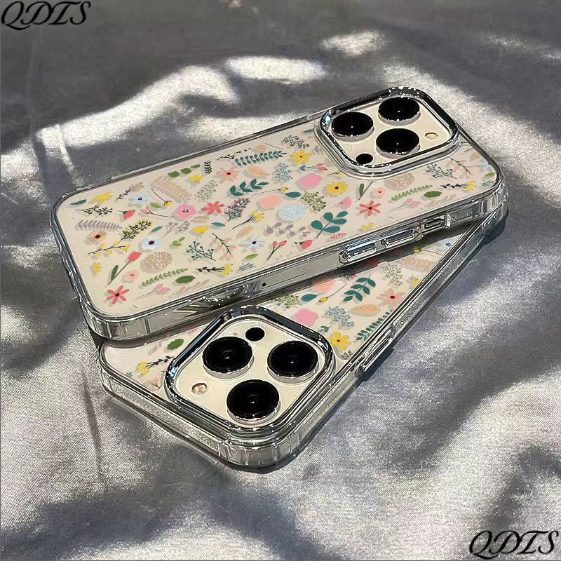 ✅Ốp Điện Thoại Mềm Chống Sốc Họa Tiết Hoa Đơn Giản Cho Iphone 12 14pro78 8X3Q max11 13plus