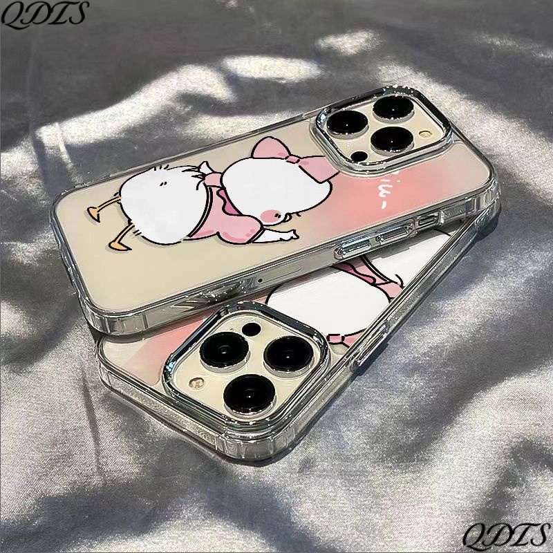 ✅Ốp Điện Thoại Dẻo Họa Tiết Chú Vịt / Hồng Dễ Thương Chống Sốc Cho Iphone max13 11714pro plus8iPhone12 PZQS