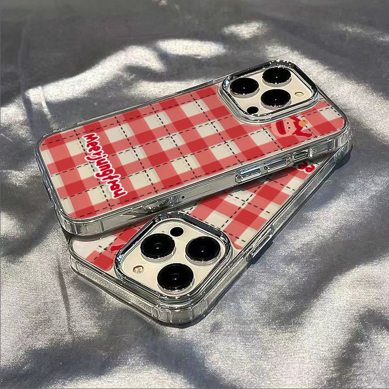 ✅Ốp Điện Thoại Dẻo Họa Tiết Kẻ Ô Chống Sốc Cho Iphone 12 5YWE Max 13814proplus 11 7
