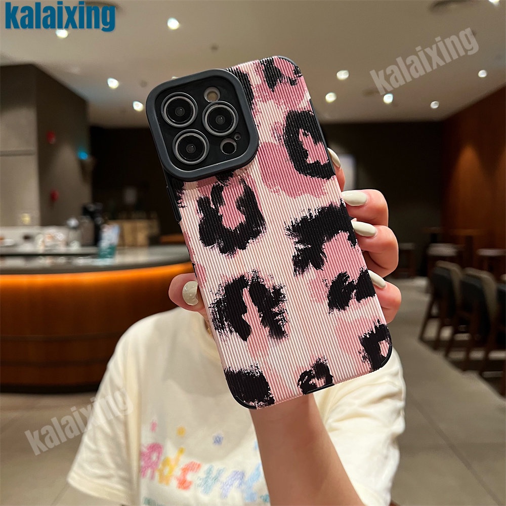 Ốp Điện Thoại Mềm In Hình Báo Hồng Cho iPhone 11 12 13 14 Pro Max 14 Plus Xs Max X XR 7 8 Plus