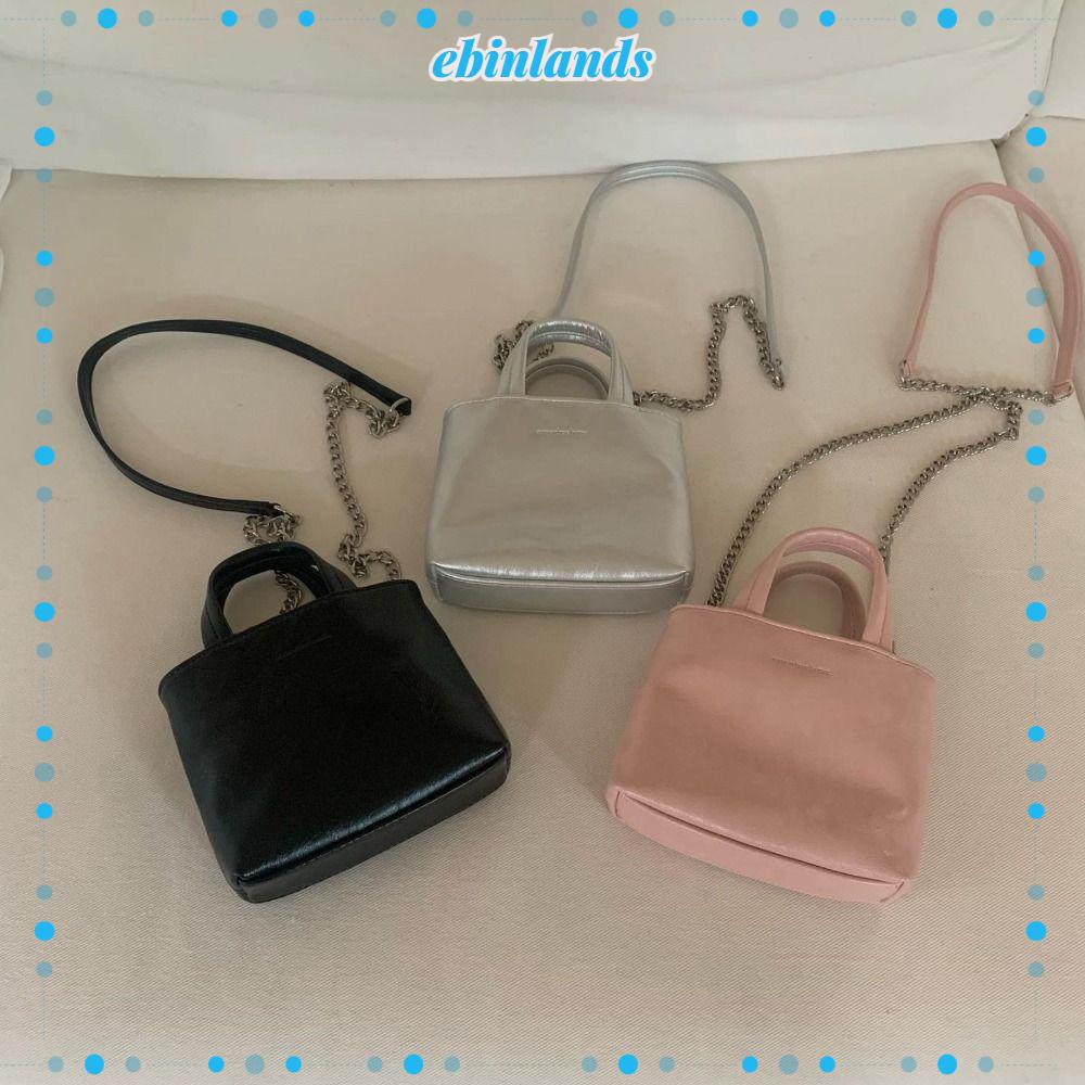 Ebinlands Túi Xách Đeo Dưới Cánh Tay Màu Trơn Kết Cấu Mới