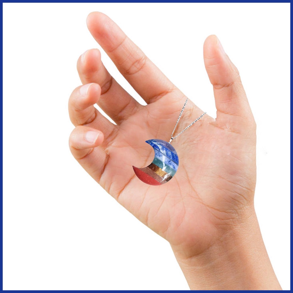 Vòng cổ Mặt Trăng Khuyết Đính Đá Pha Lê Thật