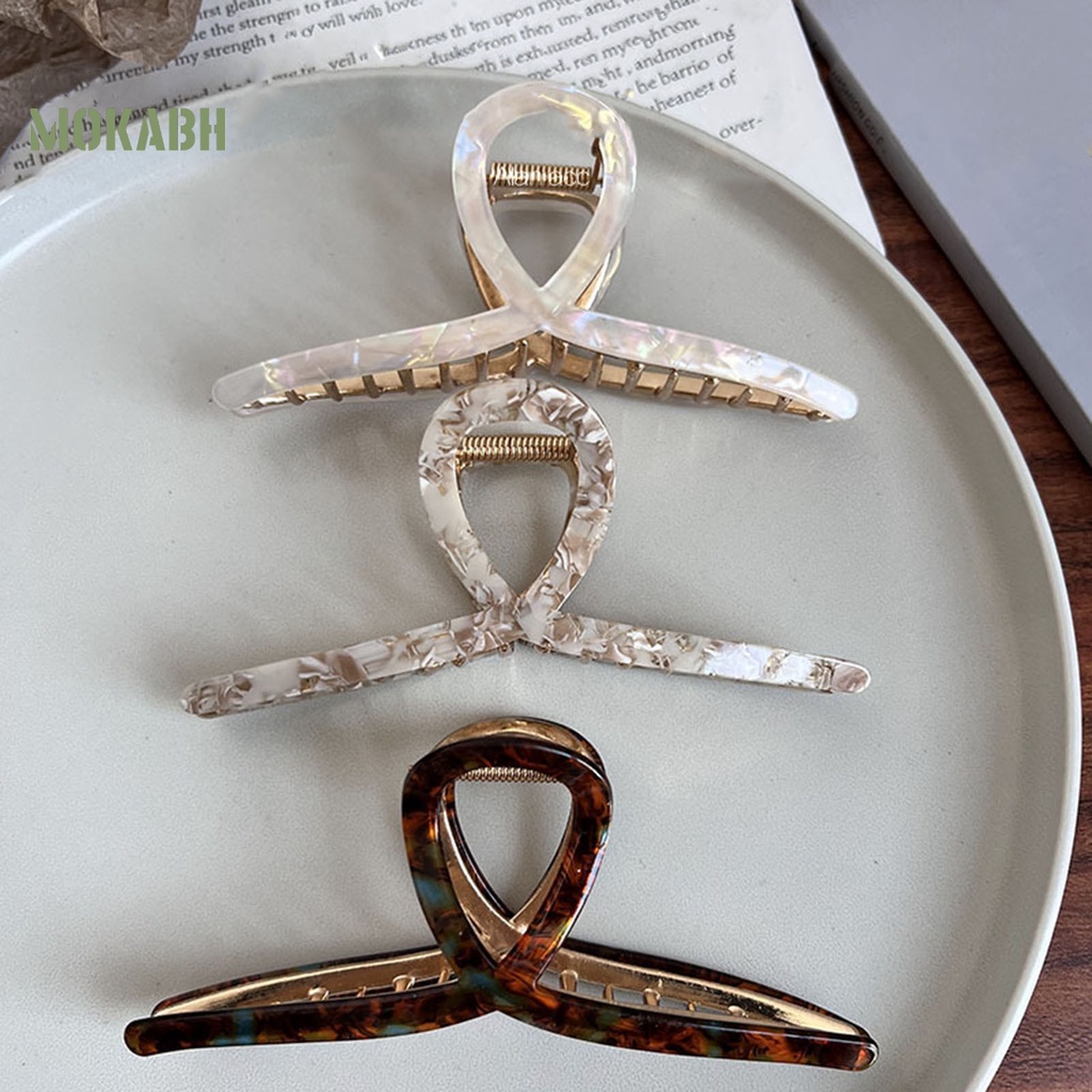 Kẹp Tóc Hình Răng Chéo Phong Cách Vintage Đơn Giản