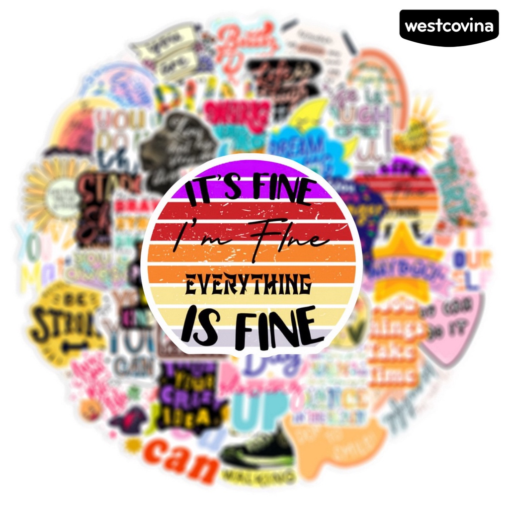 [WSTN] [WSTN]✎Set 50 Miếng Dán Graffiti Tự Dính Không Mùi Dễ Lột Trang Trí