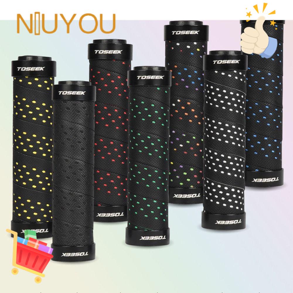 Tay Nắm Xe Đạp Leo Núi NIUYOU Bằng PU Băng Nhôm Hai Khóa TS104