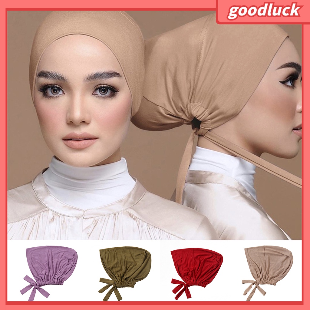 Mũ Trùm Đầu Màu Trơn Co Giãn Thoáng Khí Chống Trượt Một Kích Thước Cho Nữ