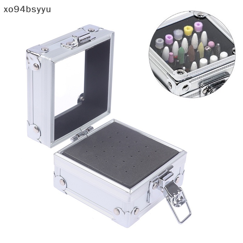 Hộp Đựng Đầu Mài Móng Tay Bằng Nhôm 25 Ngăn Xo94Bsyu
