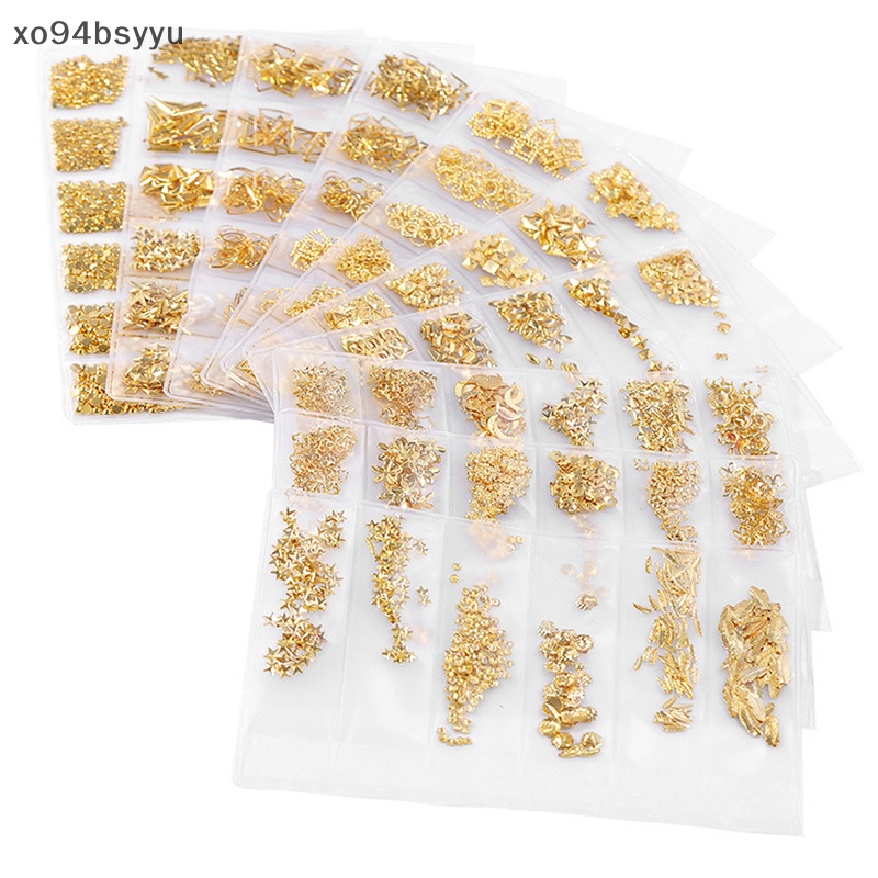 Miếng Dán Trang Trí Móng Tay xo94bsyyu Bằng Kim Loại Thời Trang DIY