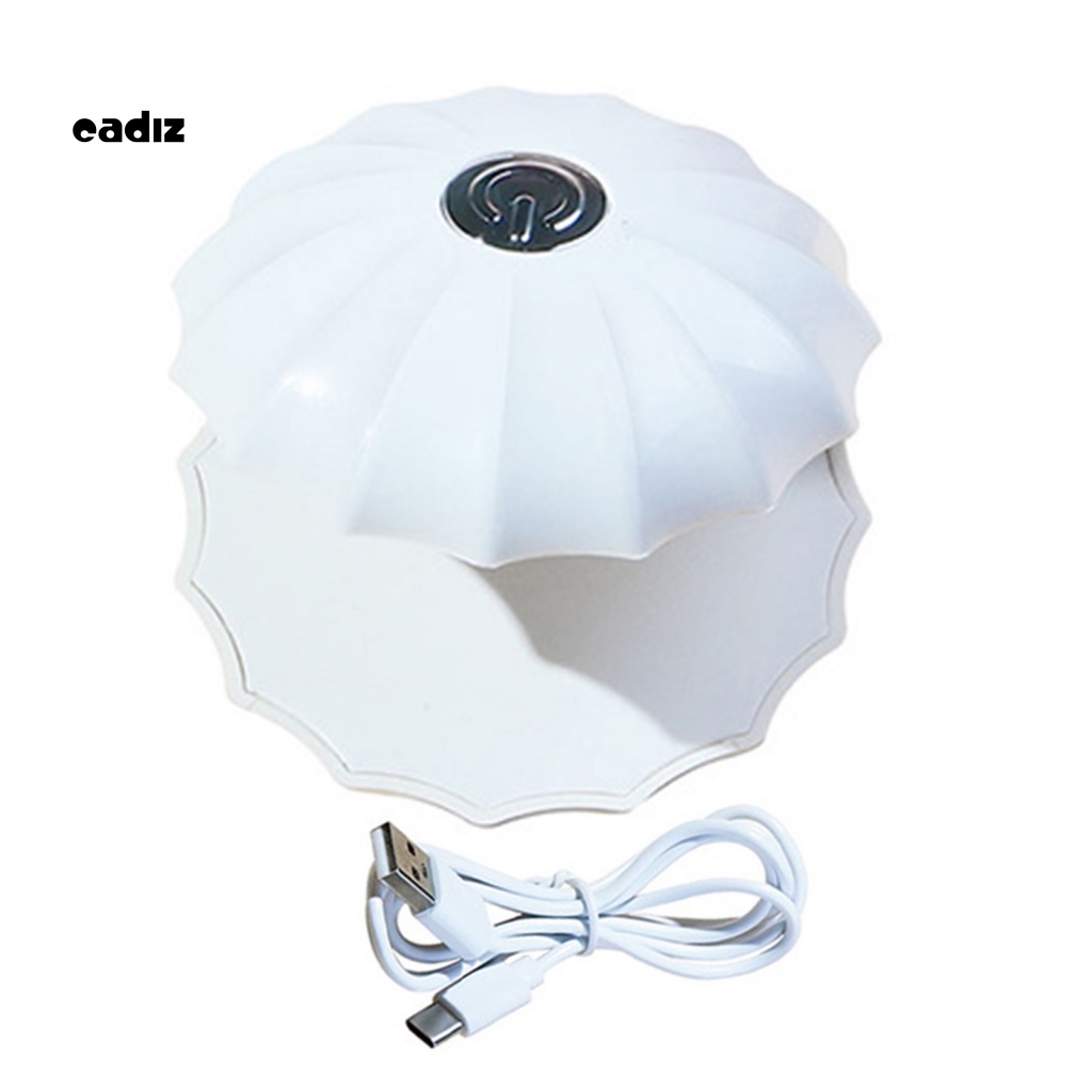 1 Bộ Đèn Hong Khô Móng Tay Nhanh Chóng Hình Vỏ Sò Kèm Sạc USB Tiện Dụng Cho Gia Đình