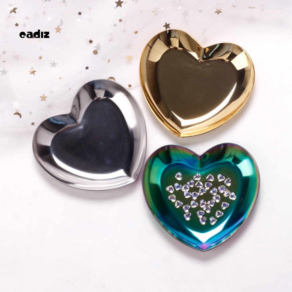Khay Đựng Màu Sơn Móng Tay Hình Trái Tim Bằng Thép Không Gỉ Không Phai Màu Sắc