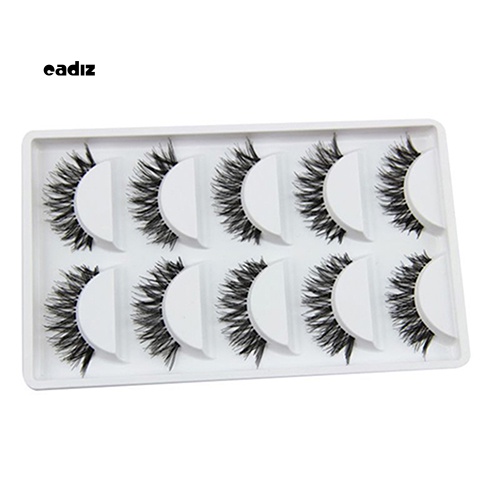 Bộ 5 Cặp Lông Mi Giả Màu Đen Dài Và Dày Tự Nhiên