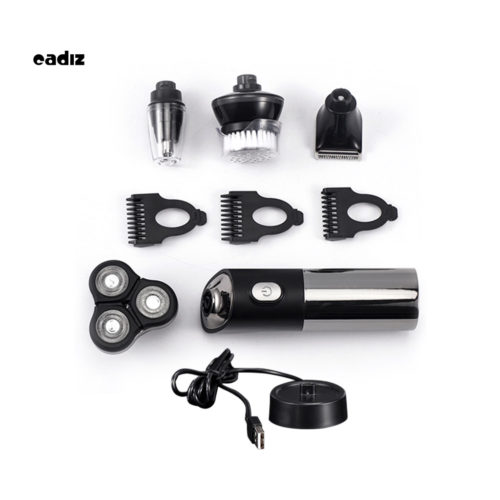 1 Bộ Tông Đơ Cạo Râu Khô / Ướt Dạng Xoay Tích Hợp Đèn LED Có Thể Sạc Lại Bằng Cổng USB