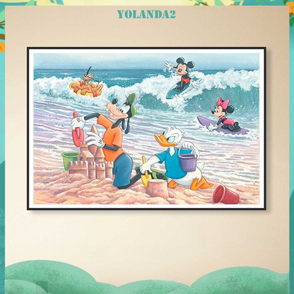 Tranh Đính Đá Kim Cương Toàn Bộ 5D DIY Hình Vẽ Mickey