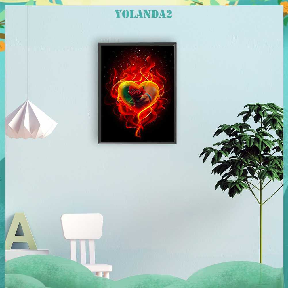 Tranh Đính Đá Kim Cương Toàn Bộ 5D DIY Hình Vẽ Hoa Trang Trí Nhà Cửa