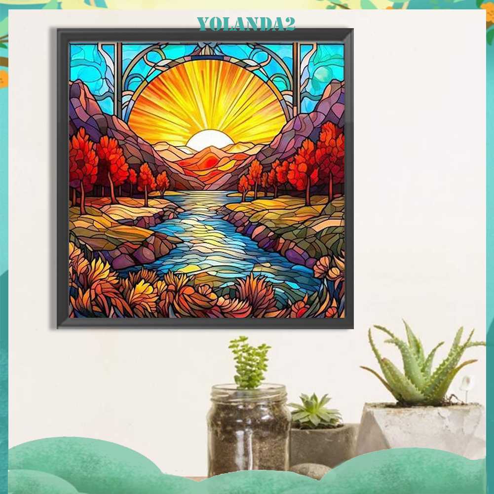 Tranh Đính Đá Kim Cương Toàn Bộ 5D DIY Hình Vẽ Phong Cảnh Trang Trí Nhà Cửa