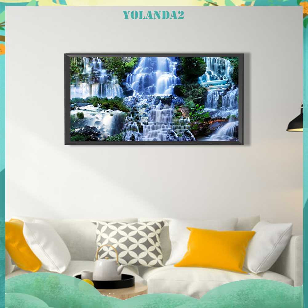 Tranh Đính Đá Kim Cương Toàn Bộ 5D DIY Hình Thác Nước