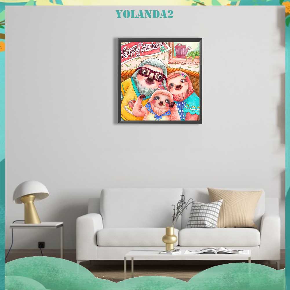 Tranh Đính Đá Kim Cương Toàn Bộ 5D DIY Hình Vẽ Con Lười