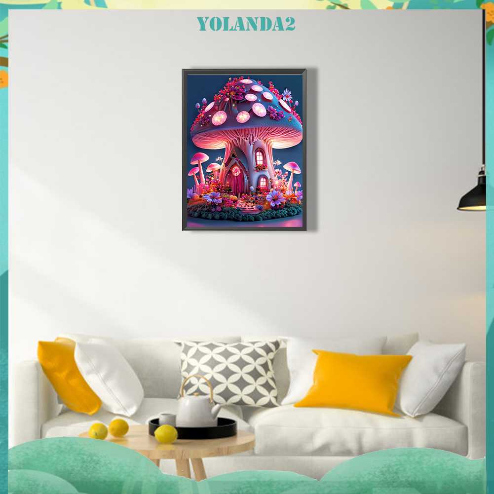 Tranh Đính Đá Kim Cương Toàn Bộ 5D DIY Hình Vẽ Hoa Trang Trí Nhà Cửa