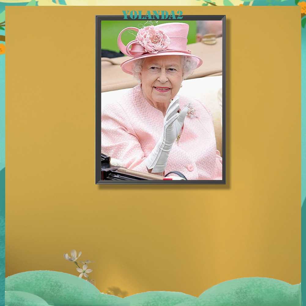 Bộ Tranh Đính Đá 5D Họa Tiết Nữ Hoàng Anh Quốc Độc Đáo DIY Dùng Trang Trí Nhà Cửa