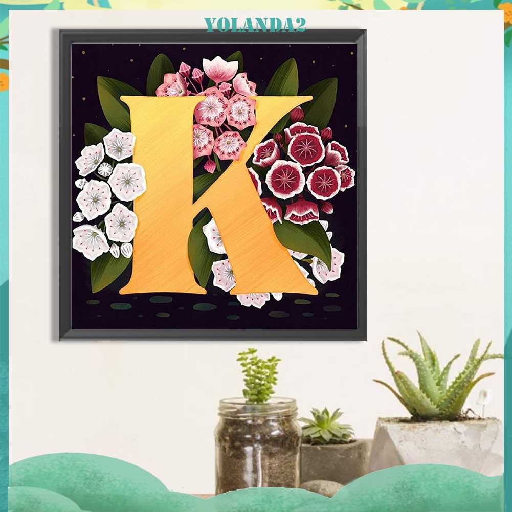 Tranh Đính Đá Kim Cương Toàn Bộ 5D DIY Hình Vẽ Hoa Và Chữ Trang Trí Nhà Cửa