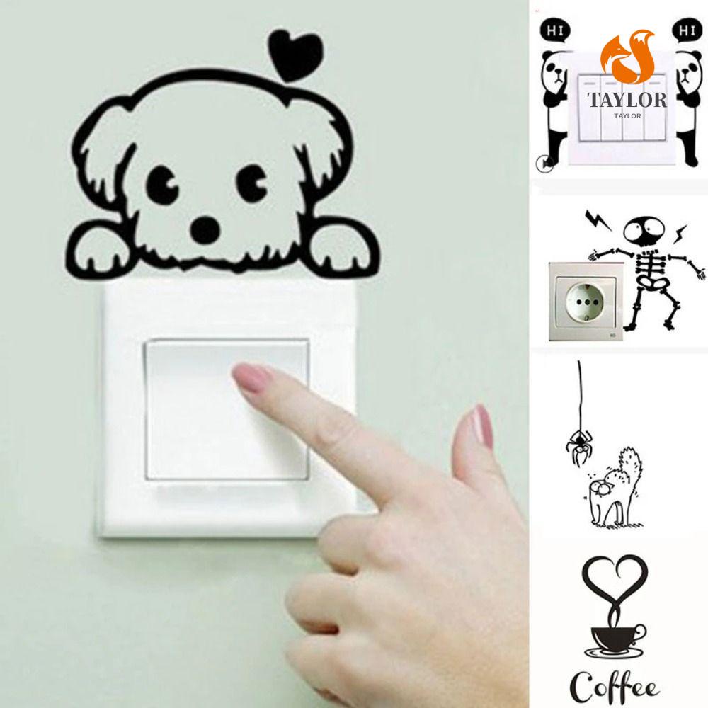 Miếng Dán Công Tắc Tự Dính Họa Tiết Hoạt Hình 3D Thời Trang Thân Thiện Với Môi Trường Trang Trí Phòng Khách