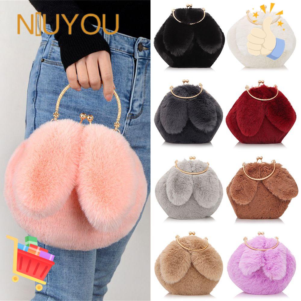 Túi Đeo Vai / Đeo Chéo Phủ Lông Thời Trang Mùa Đông Xinh Xắn Cho Nữ