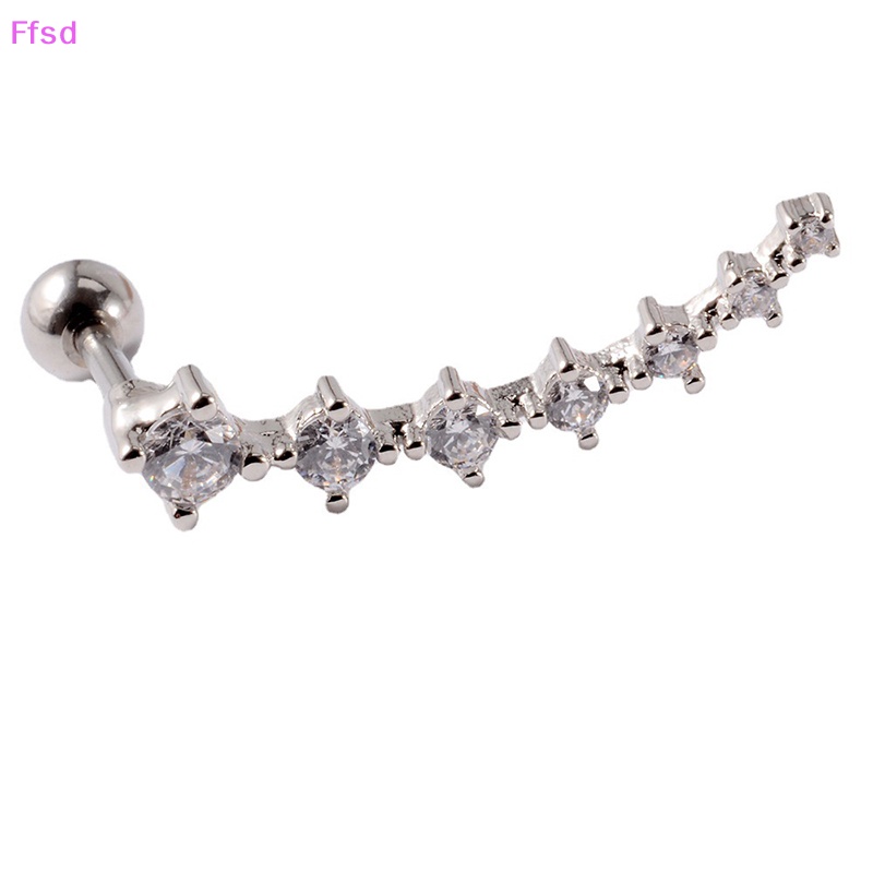 1 Khuyên Tai Xoắn Ốc Đính Đá Zircon Thời Trang Cho Nữ