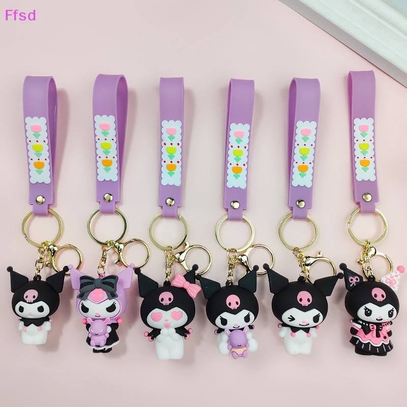 {Ffsd} Sanrio Phụ Kiện Móc Khóa Điện Thoại Di Động Mặt Trang Trí Hình Anime Kuromi Bằng Silicon Làm Quà Tặng Trẻ Em * Bán Chạy