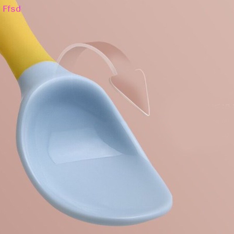 {Ffsd} Bộ Muỗng Nĩa Silicon Tập Ăn Cho Bé