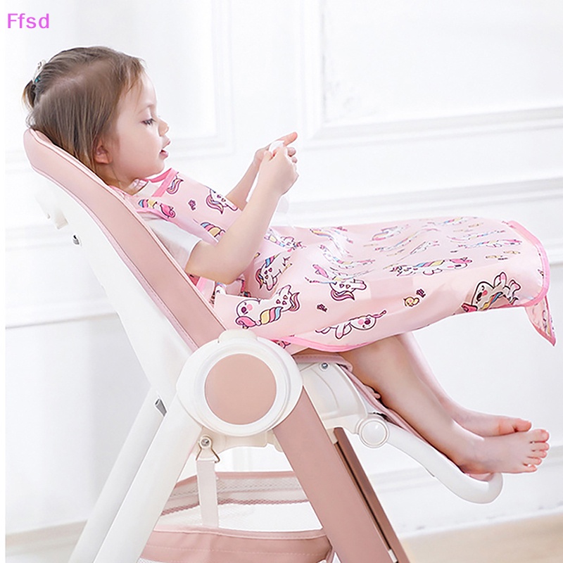 Yếm Ăn Chống Thấm Nước Che Phủ Toàn Diện Dành Cho Bé Trai Gái 6-36 Tháng Tuổi