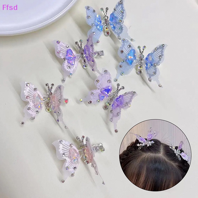 {Ffsd} Kẹp Tóc Công Chúa Đính Cánh Bướm Lắc Cánh Dễ Thương Cổ Điển Quà Tặng Trang Trí Cho Bé Gái * Hàng Bán Chạy