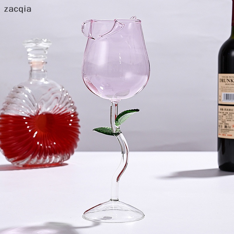 Ly Thủy Tinh Uống Rượu Vang Hình Hoa Hồng Lãng Mạn 150 / 400ml