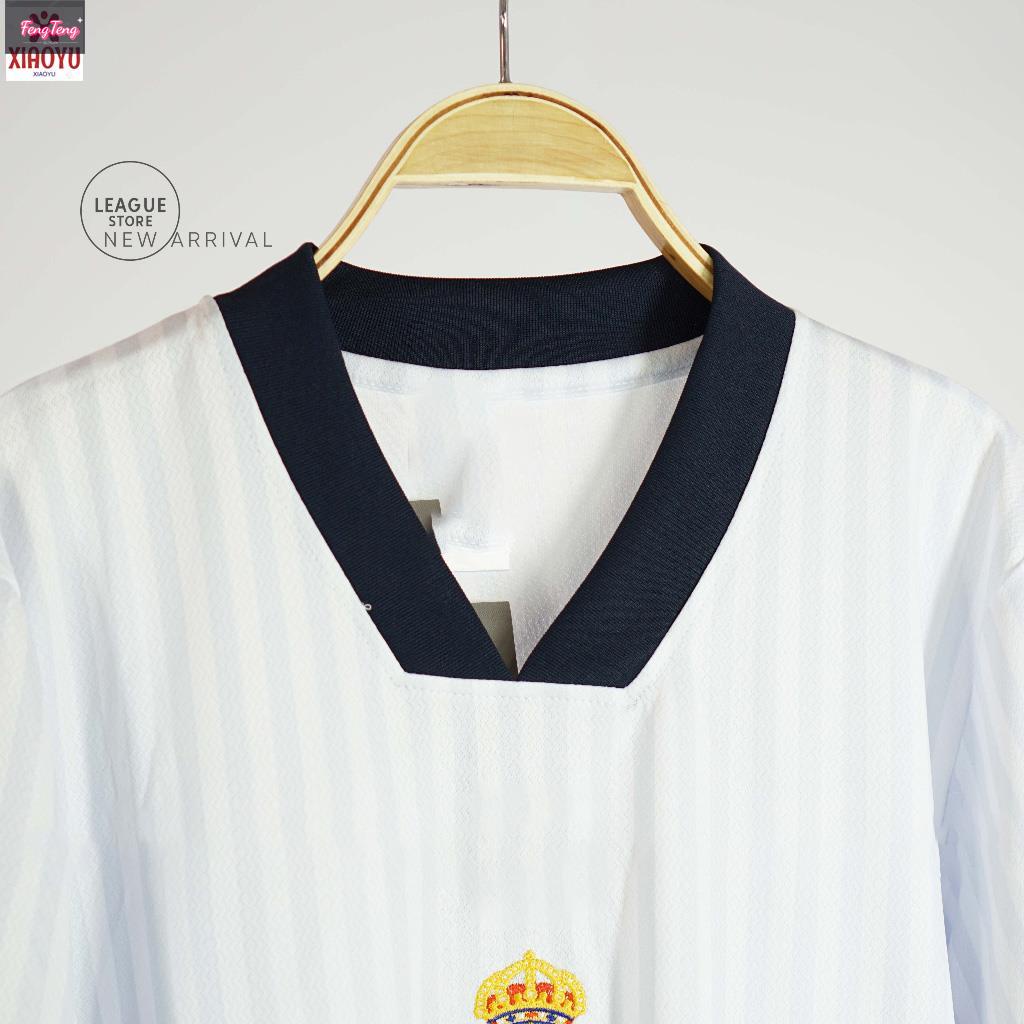 Áo Real Madrid Leaguestore - bộ quần áo đá bóng nam ngắn tay màu trắng icon training vải dry fit form âu quần khóa k