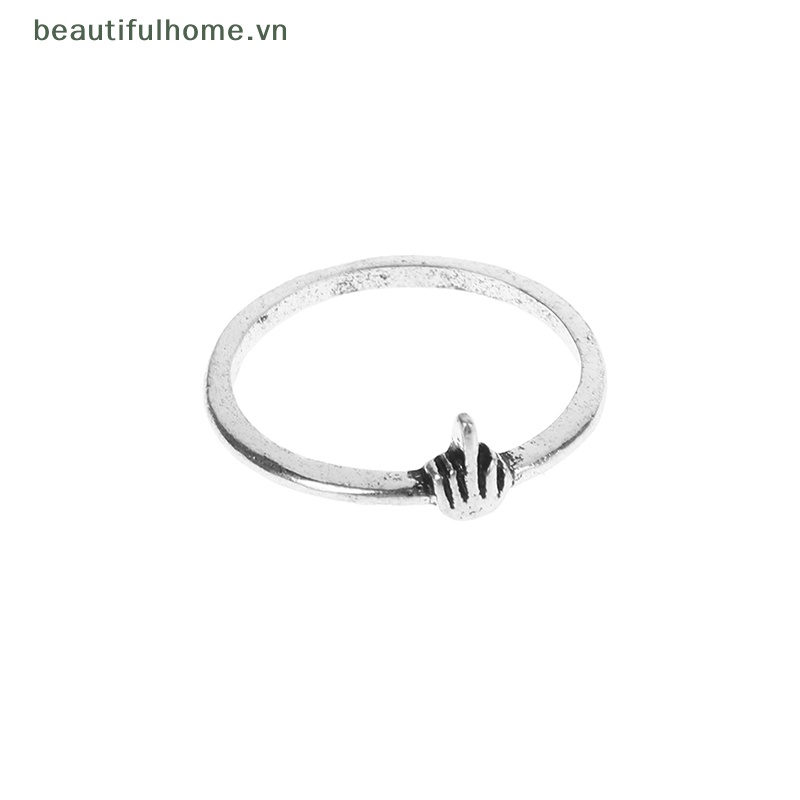 [beautifulhome] Nhẫn Dáng Đứng Họa Tiết Phong Cách Rock Thời Thượng Dành Cho Nam Và Nữ [beauty]