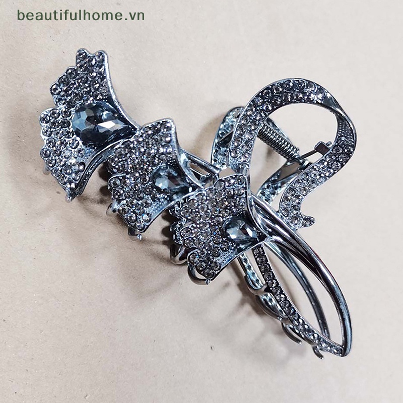 Kẹp Tóc Càng Cua Đính Đá Pha Lê Tinh Tế Ginkgo Biloba