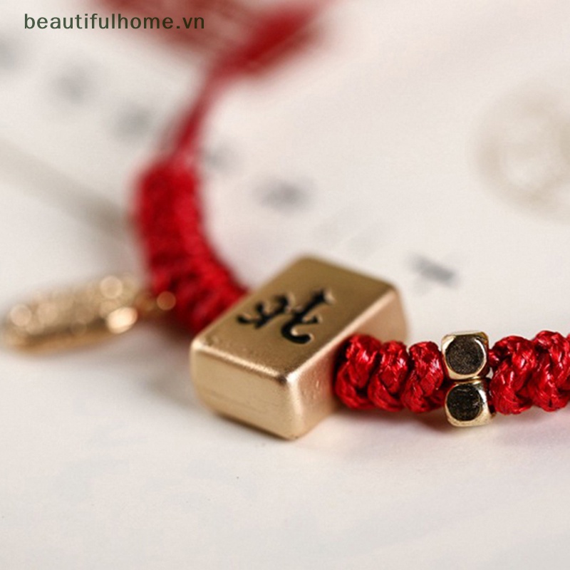 [beautifulhome] Vòng Tay Mahjong Dệt Tay Phong Cách Trung Hoa Sáng Tạo Cá Tính Dành Cho Nữ [beauty]
