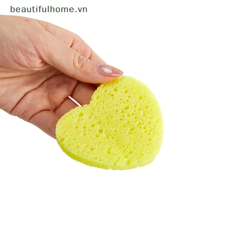 Bông Mút Trang Điểm Cotton Mềm Mại Hình Trái Tim