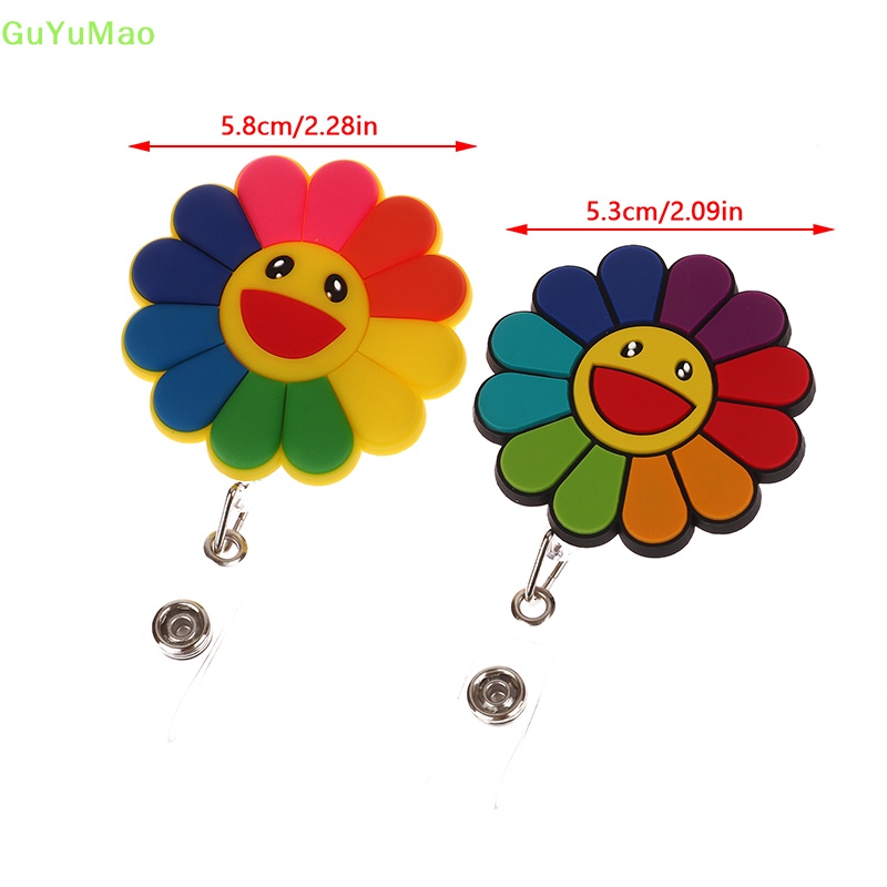 [cxGUYU] Giá Đỡ Thẻ ID / Huy Hiệu Y Tá Bằng Silicon Thu Gọn Được Hình Hoa Nhiều Màu Thời Trang PRTA