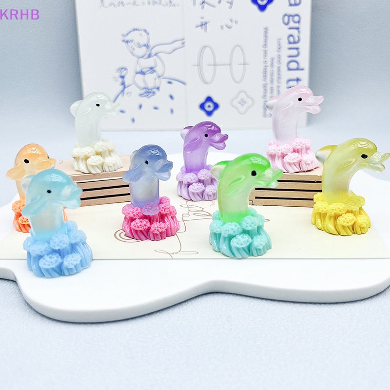 Set 5 Đồ trang trí Cá Heo Dạ Quang Dùng Trang Trí Tiểu Cảnh Độc Đáo Mới