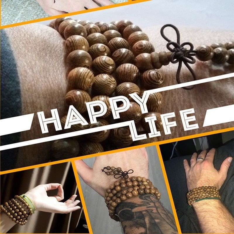 Chuỗi 108 Hạt Gỗ Đàn Hương Tự Nhiên 8mm