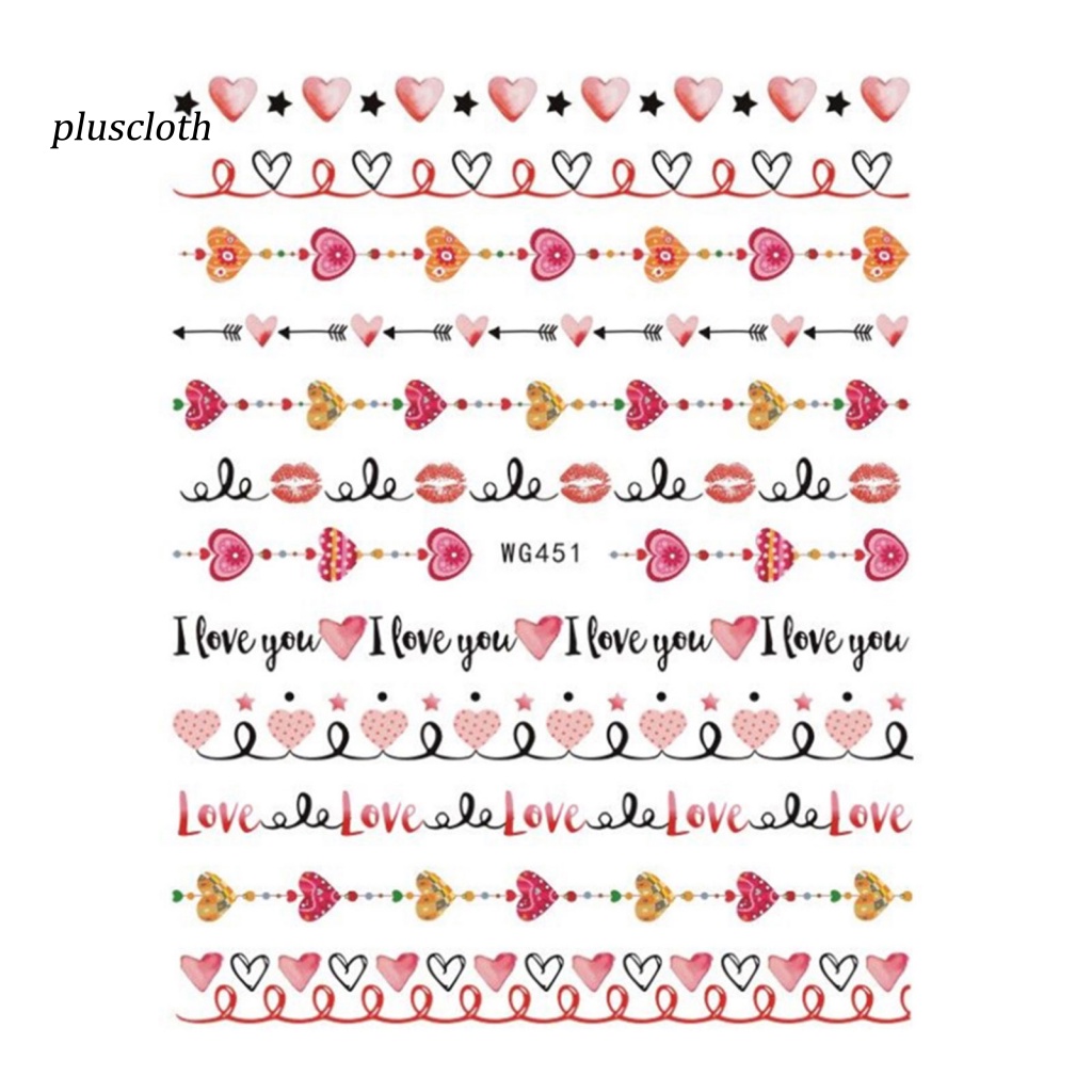 Miếng Dán Trang Trí Móng Tay Nhiều Màu Sắc Lãng Mạn Tự Dính Có Thể Tháo Rời DIY