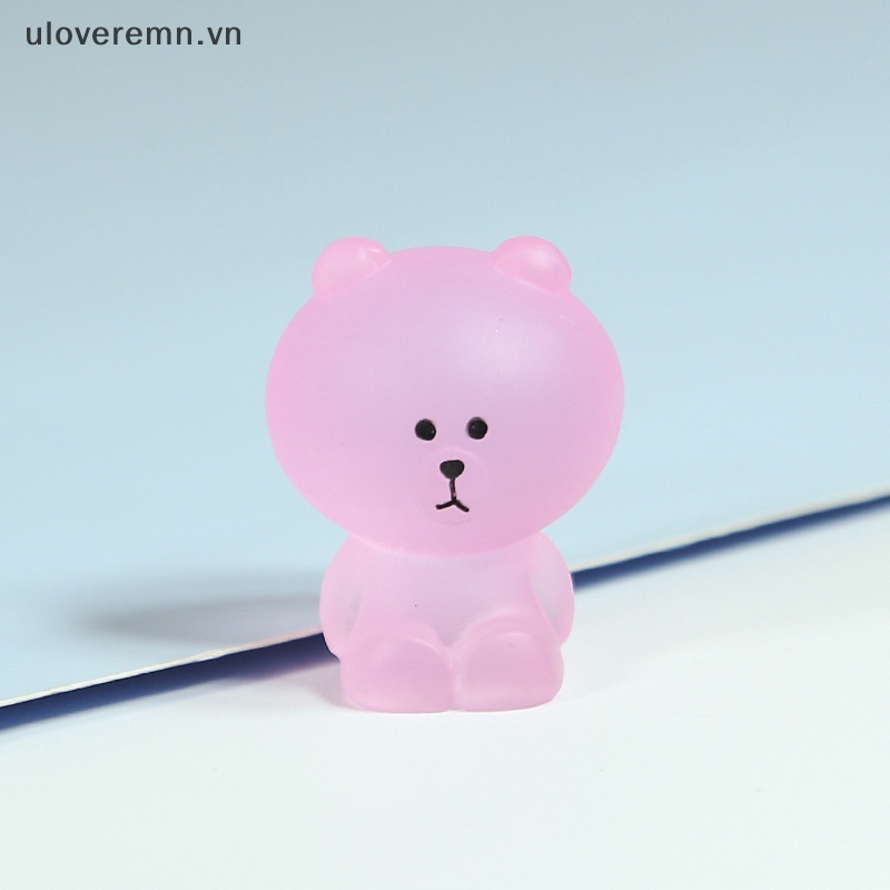 Mô Hình Chú Gấu Hoạt Hình Mini 3.4cm Bằng Nhựa Resin Nhiều Màu Trang Trí Sổ Tay DIY