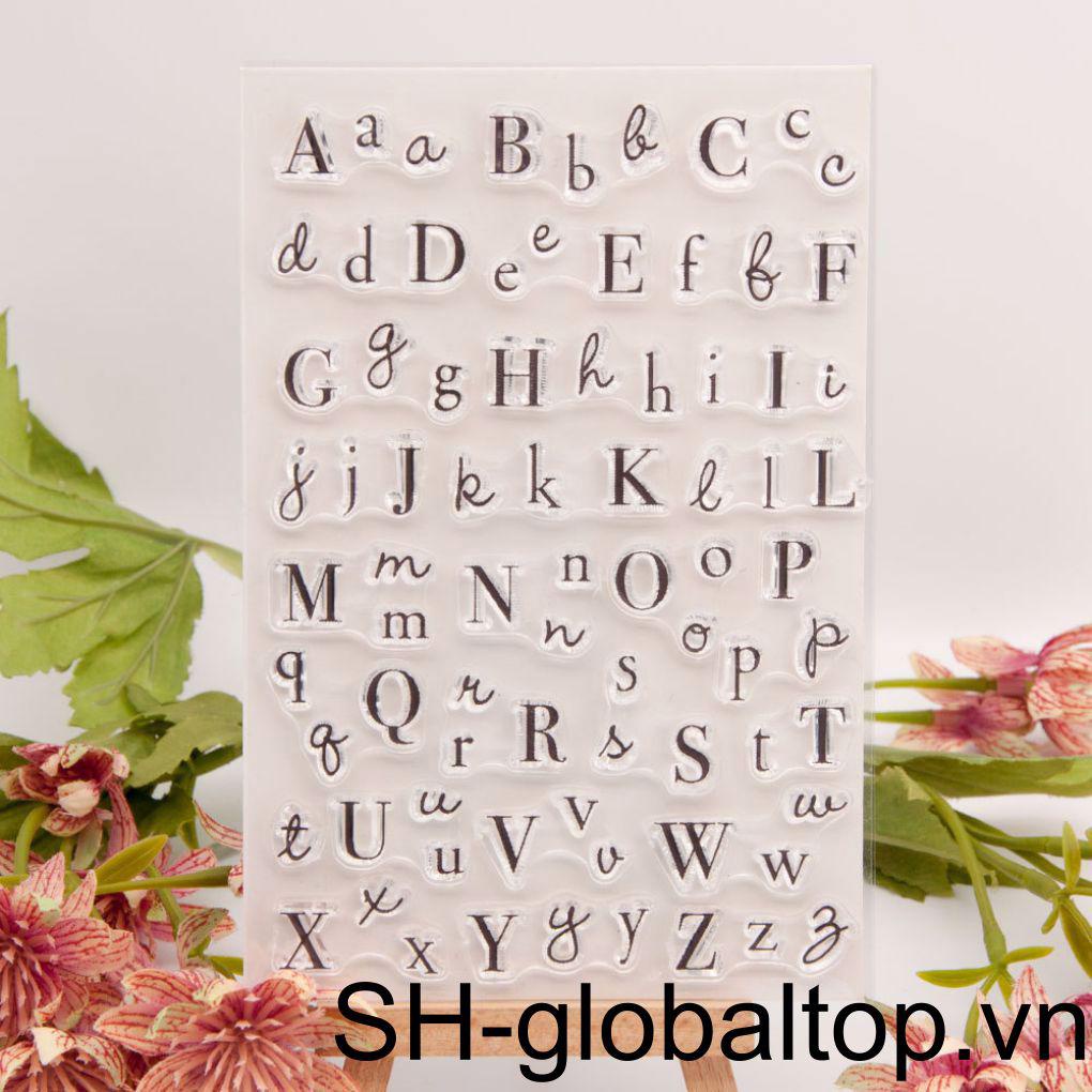 Bộ Con Dấu Silicone Trong Suốt Thiết Kế Đơn Giản Trang Trí Sổ Tay