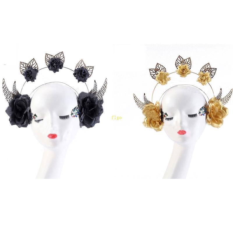 Băng Đô Cài Tóc Đính Cánh Hoa Lá Phong Cách Lolita Đẹp Mắt