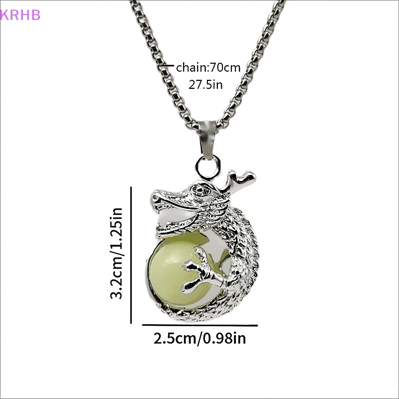 Vòng cổ Mặt Hình Rồng Phát Quang Phong Cách Gothic Punk Dành Cho Nam Và Nữ Mới