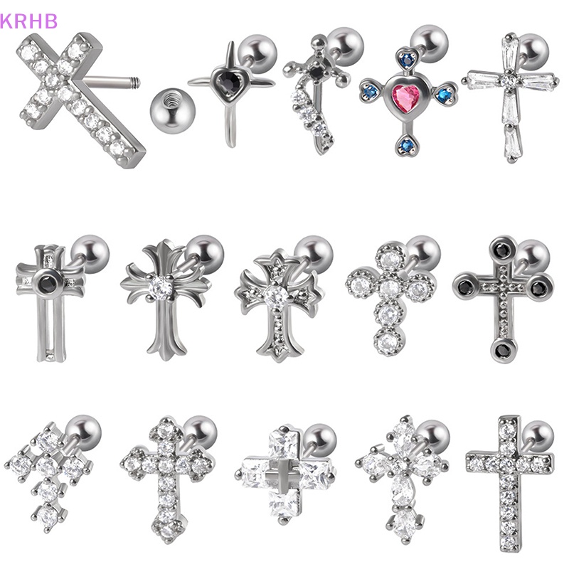 1 Khuyên Tai Dạng Xoắn Ốc Đính Đá Zircon Mới